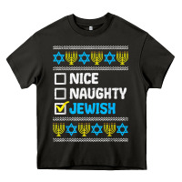 Asphalt nice naughty jewish ugly hanukkah sweater chanukah jew gift premium t Heavy Core Tee - minhPixels