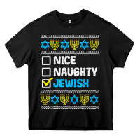Black nice naughty jewish ugly hanukkah sweater chanukah jew gift premium t Heavy Core Tee - minhPixels