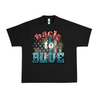 Black Back to blue 4th of july Urban Heavy Tee - HowdyJamesFarm