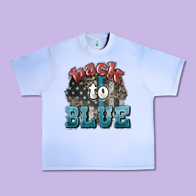 Back To Blue 4th Of July Urban Heavy Tee Designed By Howdyjamesfarm