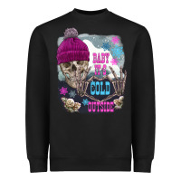 Skeleton Baby It's Cold Outside Heavyweight Sweatshirt | Teevron
