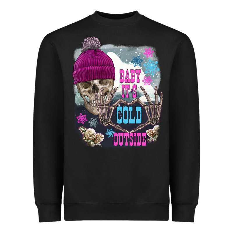Skeleton Baby It's Cold Outside Heavyweight Sweatshirt by FaDigitalArtStudio | Teevron