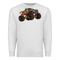 Oatmeal Heather monster truck Premium Sweatshirt - Artiststas