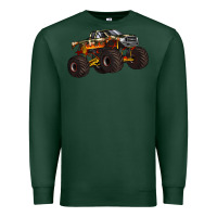 Sports Green monster truck Premium Sweatshirt - Artiststas