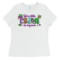 White got a little cajun in my soul Ladies Tee - Jasminsmagicworld