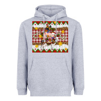 Heather Grey Stacked Christmas Farm Heavyweight Hoodie - Artiststas