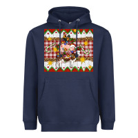 Navy Stacked Christmas Farm Heavyweight Hoodie - Artiststas
