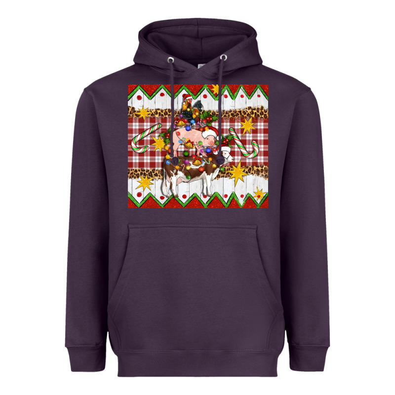 Stacked Christmas Farm Heavyweight Hoodie by Artiststas | Teevron