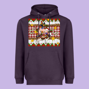 Stacked Christmas Farm Heavyweight Hoodie Designed By Artiststas