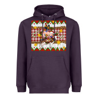 Plum Stacked Christmas Farm Heavyweight Hoodie - Artiststas