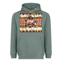 Sage Stacked Christmas Farm Heavyweight Hoodie - Artiststas