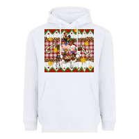 White Stacked Christmas Farm Heavyweight Hoodie - Artiststas