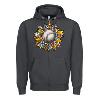 Smoke Baseball Sunflower Zipper Hoodie - CowhideDigitalArt