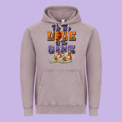 For The Love Of The Game Basketball Vintage Hoodie Designed By Howdyjamesfarm