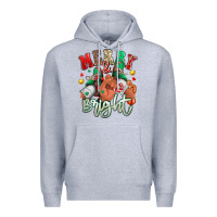 Heather Grey merry and bright black man sneakers Premium Hoodie - RanaPortraitStore