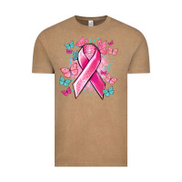 Vintage Coffee Breast Cancer ribbon Cancer Awareness Vintage Tee - HowdyJamesFarm