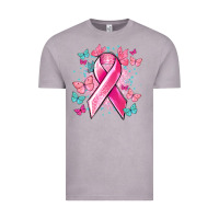Vintage Zinc Breast Cancer ribbon Cancer Awareness Vintage Tee - HowdyJamesFarm