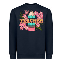 Teacher Floral Pencil Heavyweight Sweatshirt | Teevron