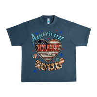 Midnight Navy American heart southern soul Urban Heavy Tee - HowdyJamesFarm