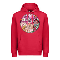 Cardinal pink christmas pig Premium Hoodie - FaDigitalArtStudio