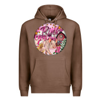 Chestnut pink christmas pig Premium Hoodie - FaDigitalArtStudio