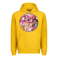Lemon pink christmas pig Premium Hoodie - FaDigitalArtStudio