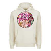 Oatmeal Heather pink christmas pig Premium Hoodie - FaDigitalArtStudio