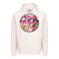 Pale Pink pink christmas pig Premium Hoodie - FaDigitalArtStudio