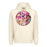 Sandshell pink christmas pig Premium Hoodie - FaDigitalArtStudio