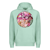 Seafoam pink christmas pig Premium Hoodie - FaDigitalArtStudio