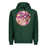 Sports Green pink christmas pig Premium Hoodie - FaDigitalArtStudio