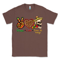 Chestnut Peace Love Cinco De Mayo Classic Tee - texasbilliewilder