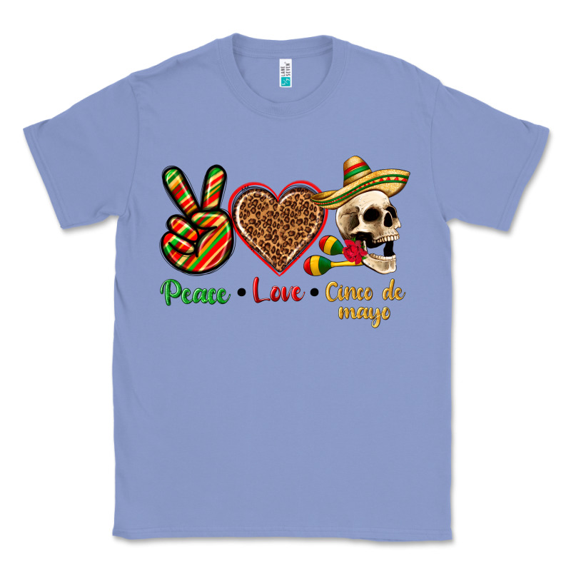 Peace Love Cinco De Mayo Classic Tee by texasbilliewilder | Teevron