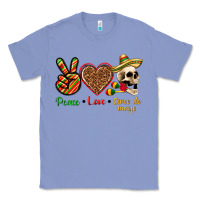 Colony Blue Peace Love Cinco De Mayo Classic Tee - texasbilliewilder