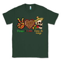 Sports Green Peace Love Cinco De Mayo Classic Tee - texasbilliewilder