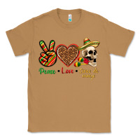 Toasted Coconut Peace Love Cinco De Mayo Classic Tee - texasbilliewilder