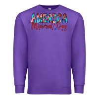 Purple america memorial day Premium Sweatshirt - Artiststas