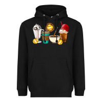 Black Softball coffee cups Heavyweight Hoodie - Artiststas