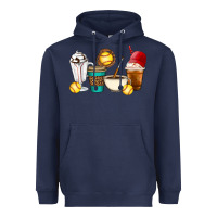 Navy Softball coffee cups Heavyweight Hoodie - Artiststas