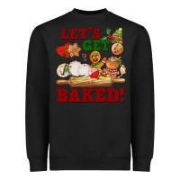 Black let's get baked Heavyweight Sweatshirt - FaDigitalArtStudio