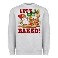 Heather Grey let's get baked Heavyweight Sweatshirt - FaDigitalArtStudio