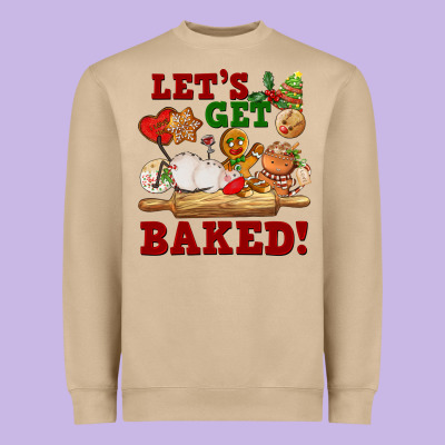 Let's Get Baked Heavyweight Sweatshirt Designed By Fadigitalartstudio
