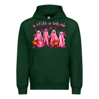 Forest Green in october we wear pink ghosts Urban Hoodie - AdoDesignShop
