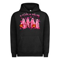Pigment Black in october we wear pink ghosts Urban Hoodie - AdoDesignShop