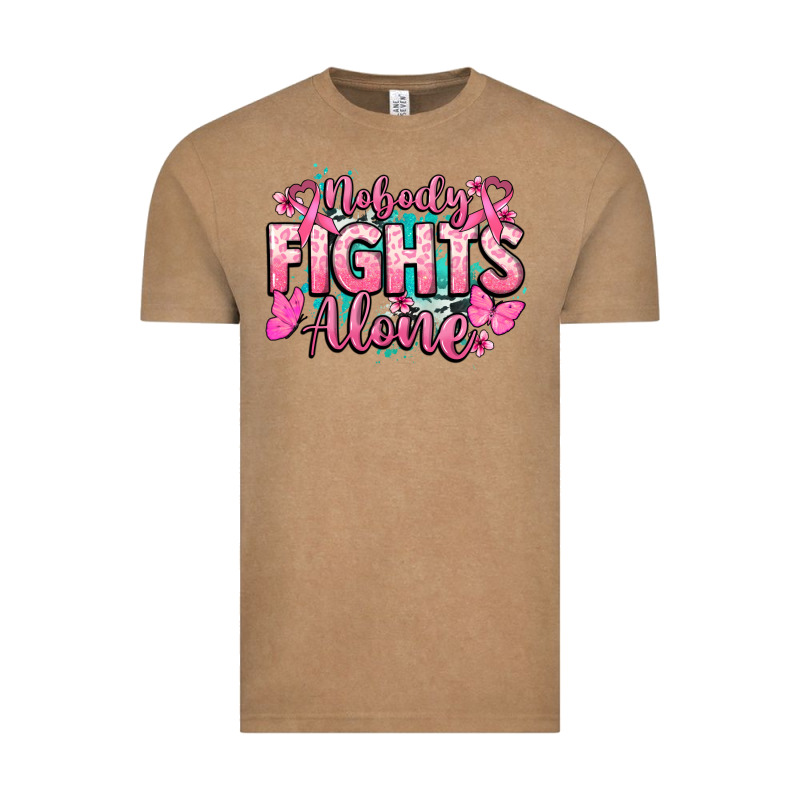 Nobody Fights Alone Cancer Awareness Vintage Tee by HowdyJamesFarm | Teevron