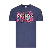 Vintage Denim Nobody fights alone Cancer Awareness Vintage Tee - HowdyJamesFarm