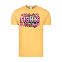 Vintage Mustard Nobody fights alone Cancer Awareness Vintage Tee - HowdyJamesFarm