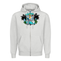 Dove Grey beach please Zipper Hoodie - CowhideDigitalArt