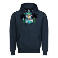 Navy beach please Zipper Hoodie - CowhideDigitalArt