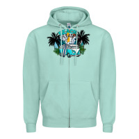 Seafoam beach please Zipper Hoodie - CowhideDigitalArt